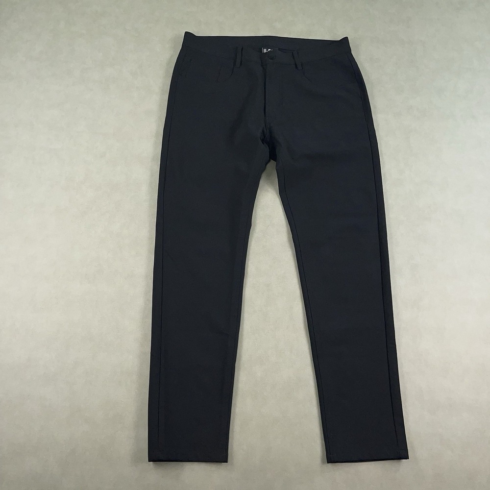 Under 510 Chino Pants Mens 31/28 Black Slim Fit Tech Jon Performance Stretch